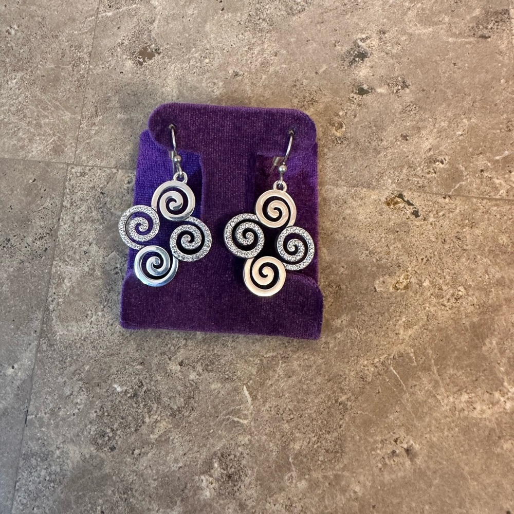 Brighton Crystal Twirl Earrings NC